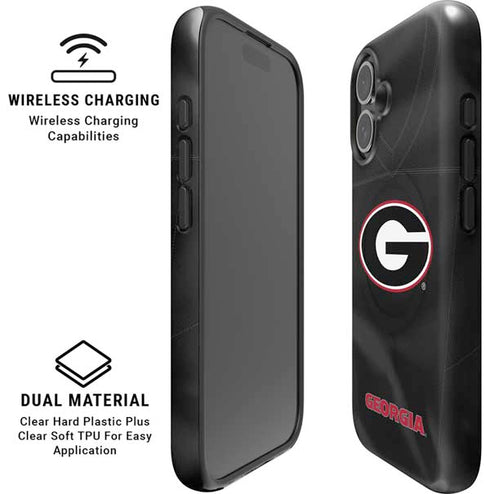 University of Georgia Black Jersey iPhone 16 Plus Magsafe Impact Case